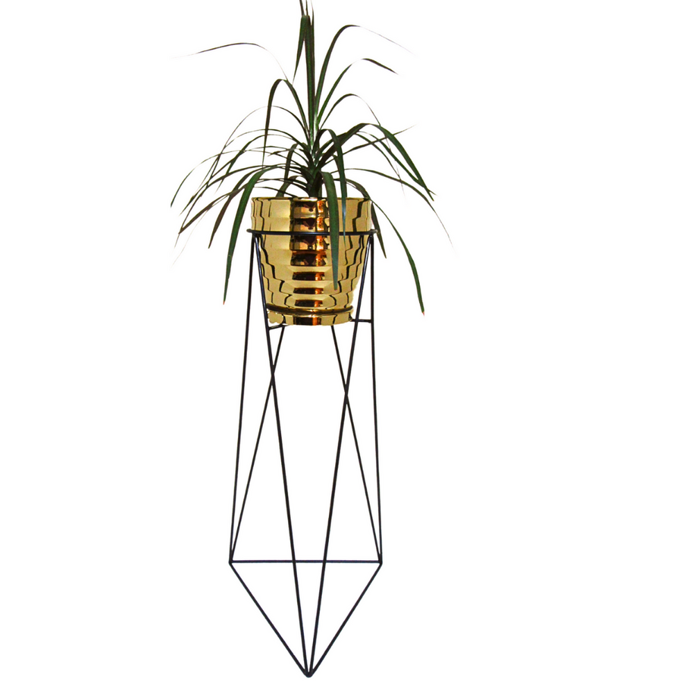 Porta Macetero de fierro con Base Triangular – Graces Garden